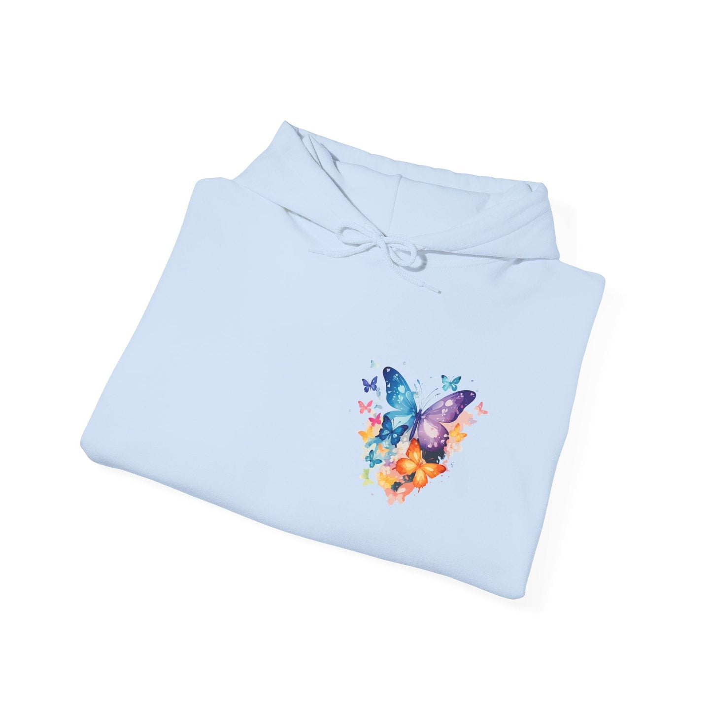 Colorful Butterfly Hoodie - Artistic Unisex Sweatshirt for Spring Adventures Printify