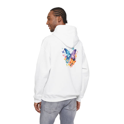 Colorful Butterfly Hoodie - Artistic Unisex Sweatshirt for Spring Adventures Printify