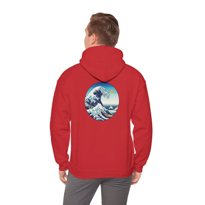 Ocean Wave Graphic Hoodie, Cozy Unisex Sweatshirt, Nature Lover Gift, Beach Vibes Apparel, Art-Inspired Clothing Boho Wear