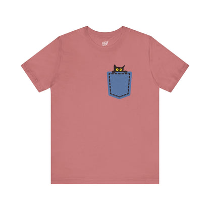 Cat Pocket Tee Printify