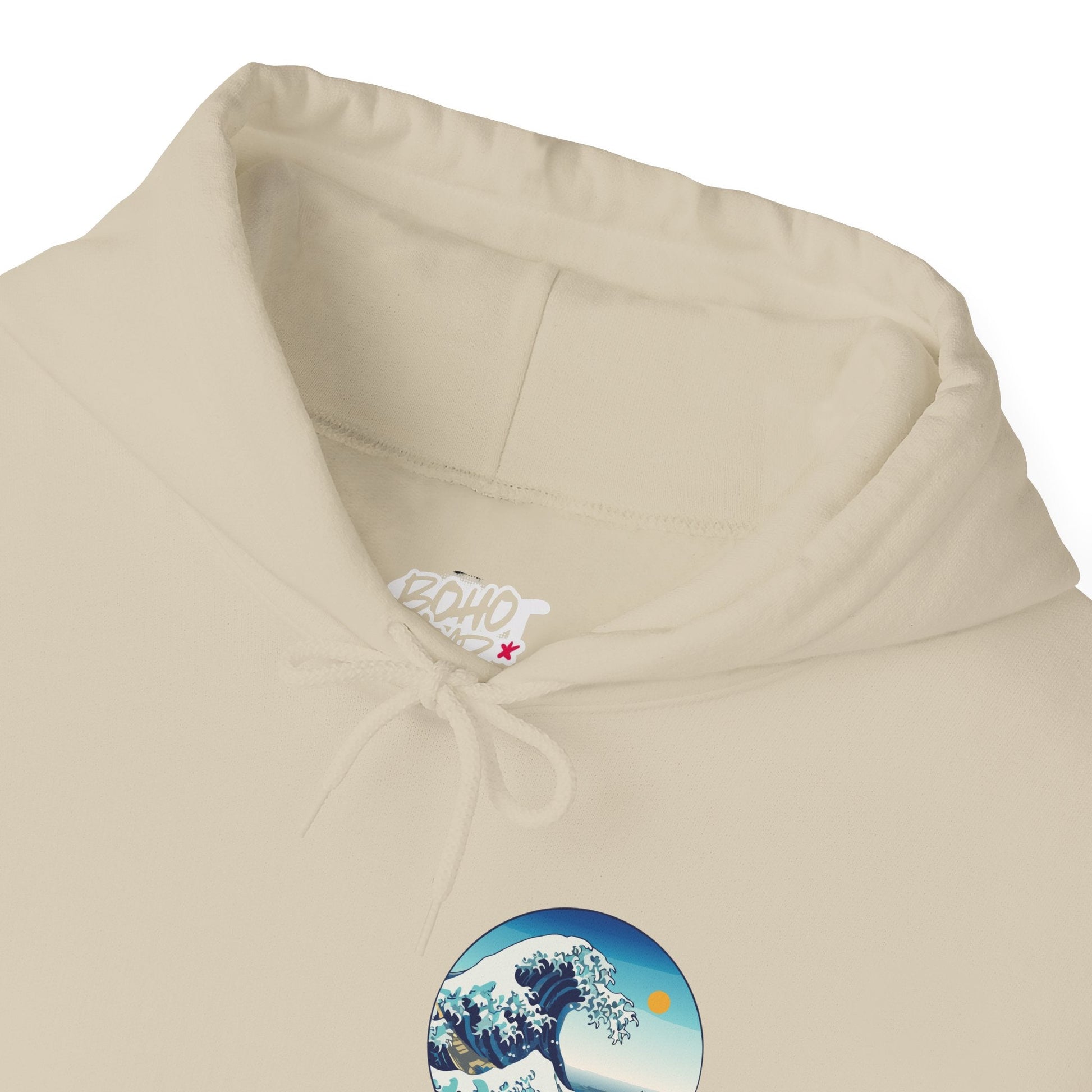 Ocean Wave Graphic Hoodie, Cozy Unisex Sweatshirt, Nature Lover Gift, Beach Vibes Apparel, Art-Inspired Clothing Printify