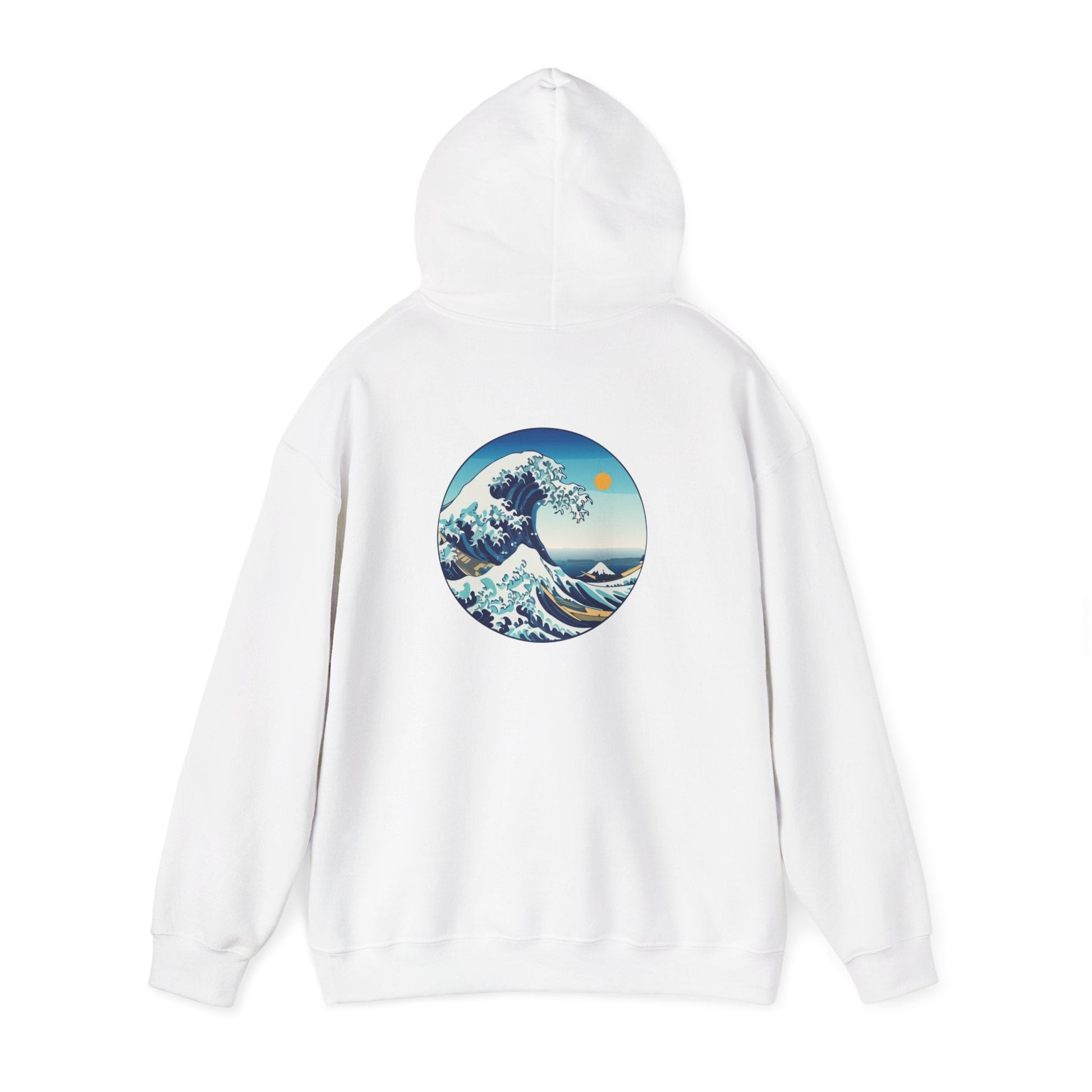 Ocean Wave Graphic Hoodie, Cozy Unisex Sweatshirt, Nature Lover Gift, Beach Vibes Apparel, Art-Inspired Clothing Printify