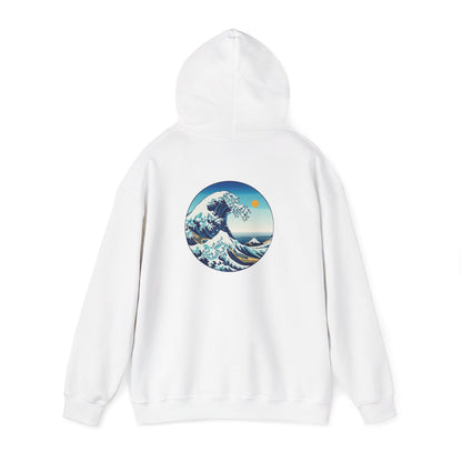 Ocean Wave Graphic Hoodie, Cozy Unisex Sweatshirt, Nature Lover Gift, Beach Vibes Apparel, Art-Inspired Clothing Printify