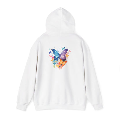 Colorful Butterfly Hoodie - Artistic Unisex Sweatshirt for Spring Adventures Printify
