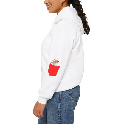 Funny Botanic Autumn Unisex Hoodie Sweatshirt with Pocket Flowers Printify
