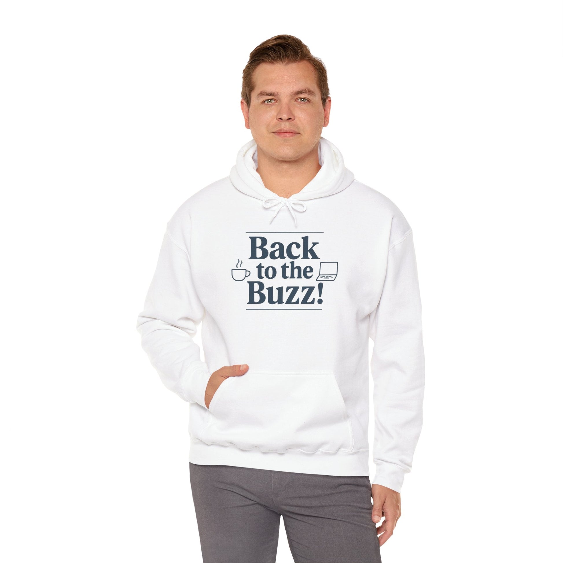 Hooded Sweatshirt - 'back to the buzz' Design Printify
