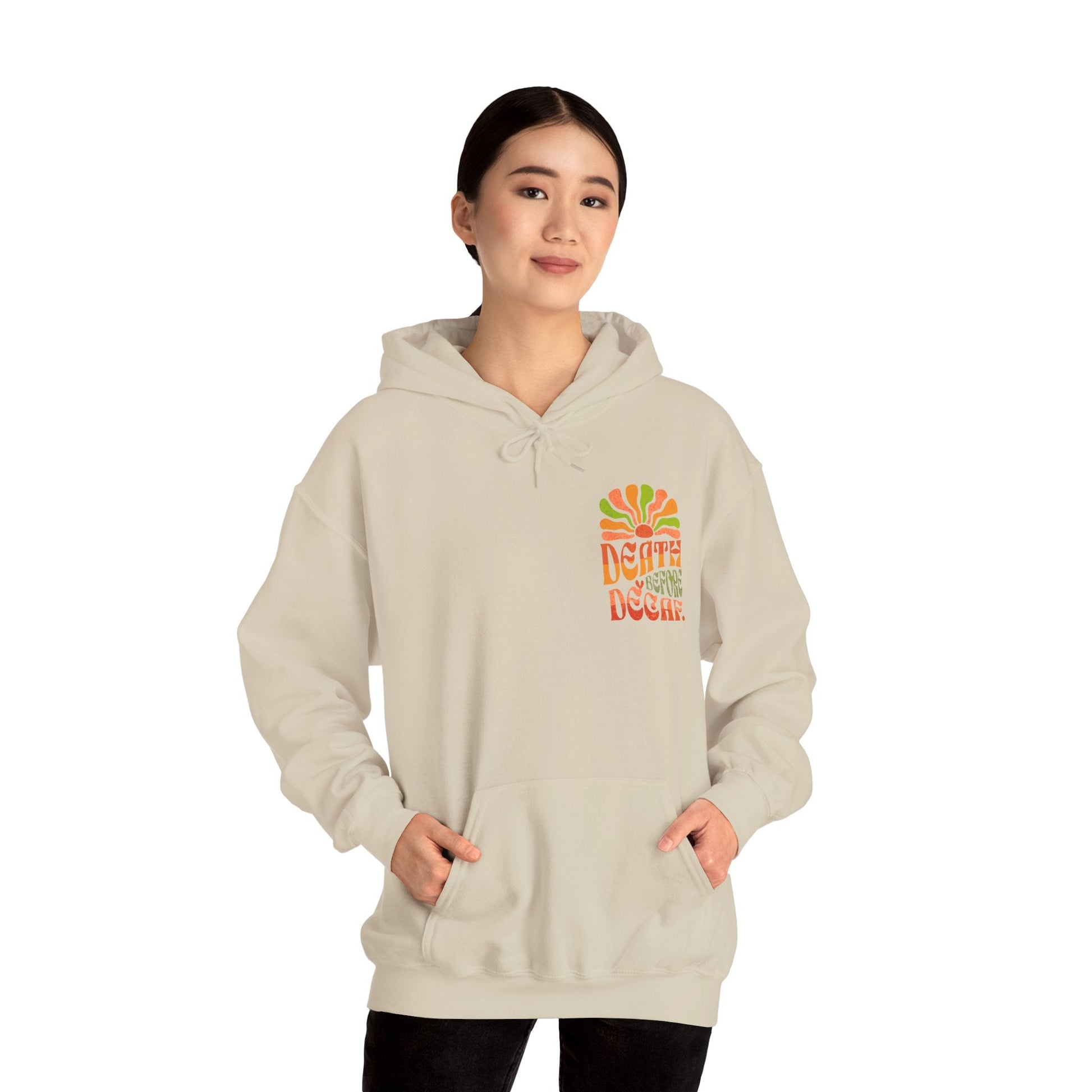 Colorful Retro Hoodie - Perfect for Cozy Days and Celebrations Printify