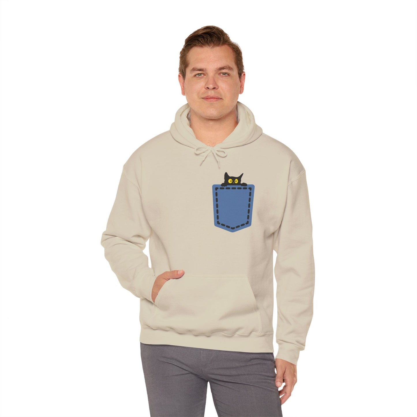 Cat Pocket Hoodie | Cute Cat Lover Gift, Unisex Printify