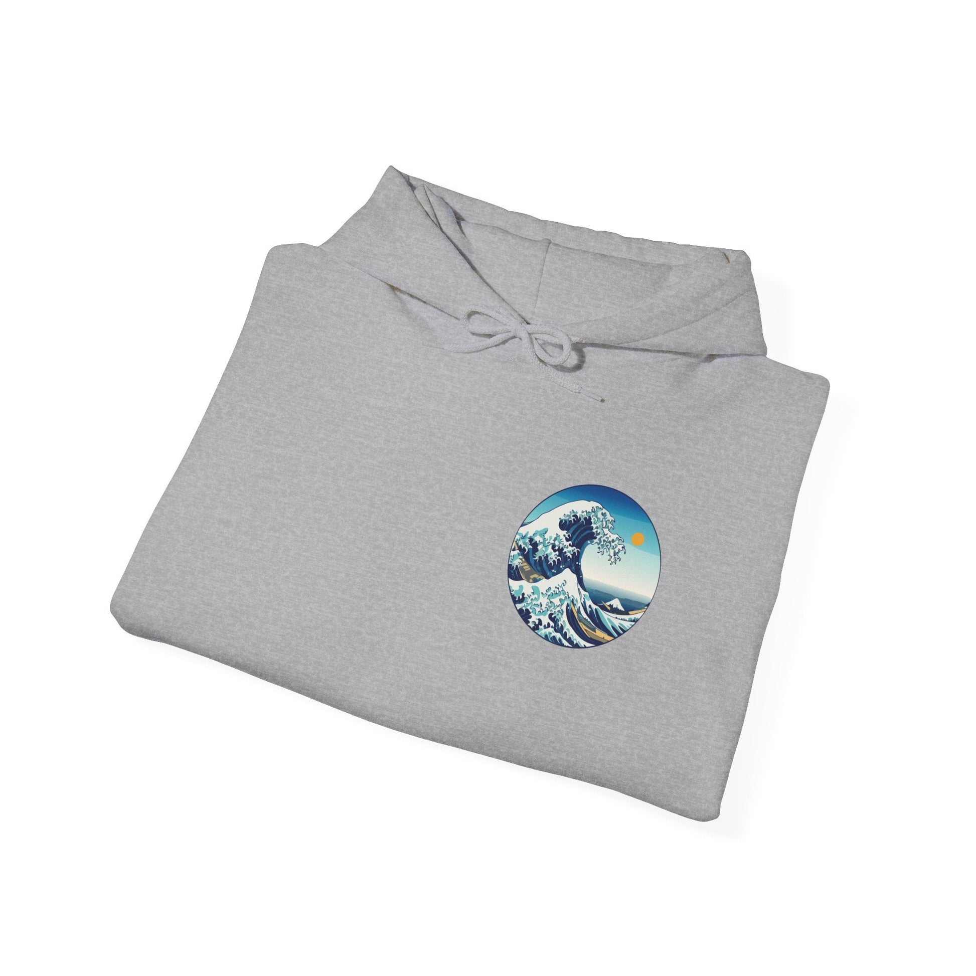 Ocean Wave Graphic Hoodie, Cozy Unisex Sweatshirt, Nature Lover Gift, Beach Vibes Apparel, Art-Inspired Clothing Printify