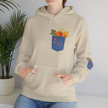 Floral Pocket Hoodie - Cozy Unisex Sweatshirt for Gardening Lovers Boho Wear