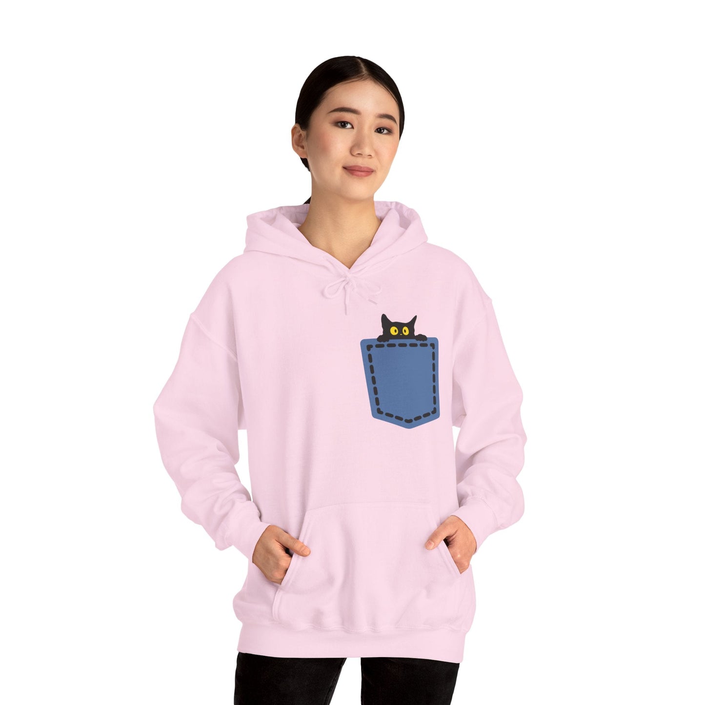 Cat Pocket Hoodie | Cute Cat Lover Gift, Unisex Printify