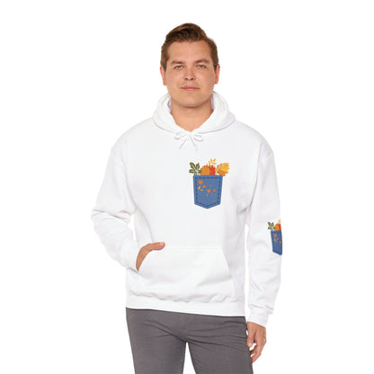 Floral Pocket Hoodie - Cozy Unisex Sweatshirt for Gardening Lovers Boho Wear