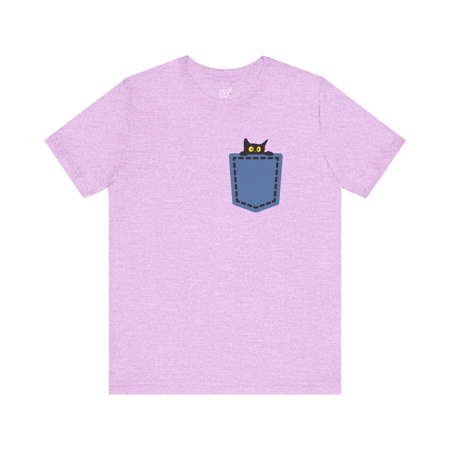 Cat Pocket Tee Printify