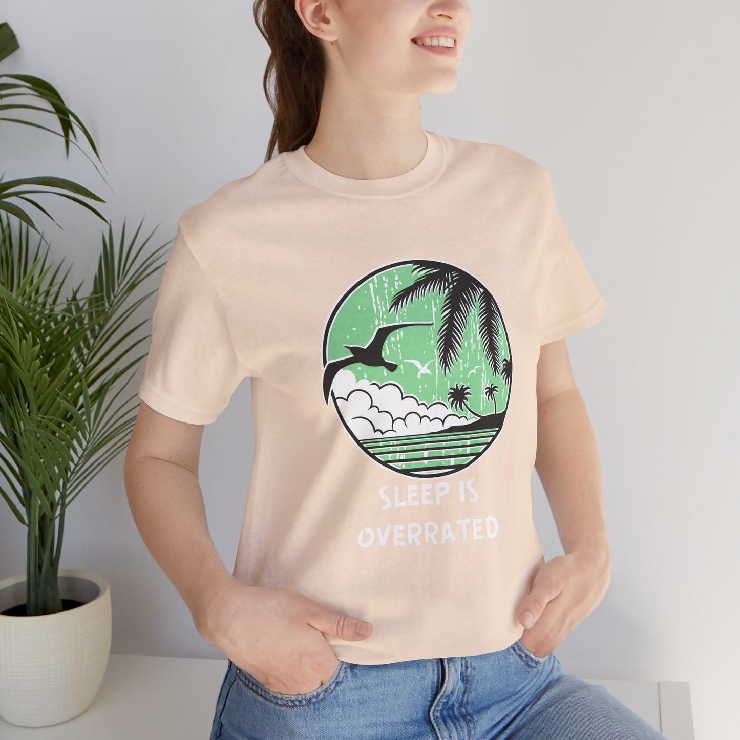 Sleepy Days Unisex Tee: Beach Lovers Printify