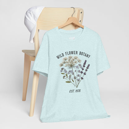 Wild Flower Botany Unisex Tee - Nature-Inspired Floral Shirt Boho Wear