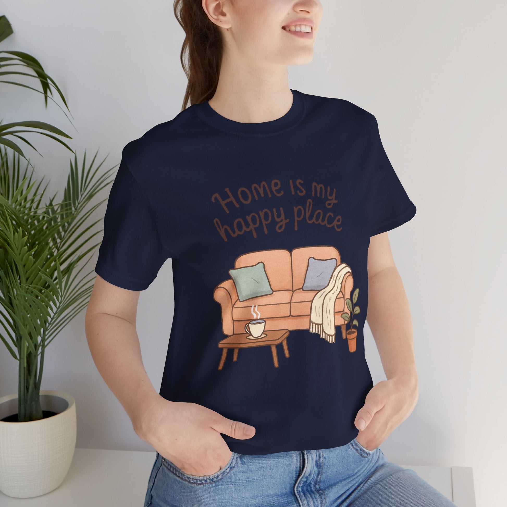 T-Shirt - Home is my Happy Place - Unisex Jersey Short Sleeve Tee Boho Wear
