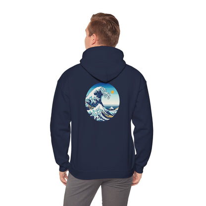 Ocean Wave Graphic Hoodie, Cozy Unisex Sweatshirt, Nature Lover Gift, Beach Vibes Apparel, Art-Inspired Clothing Boho Wear
