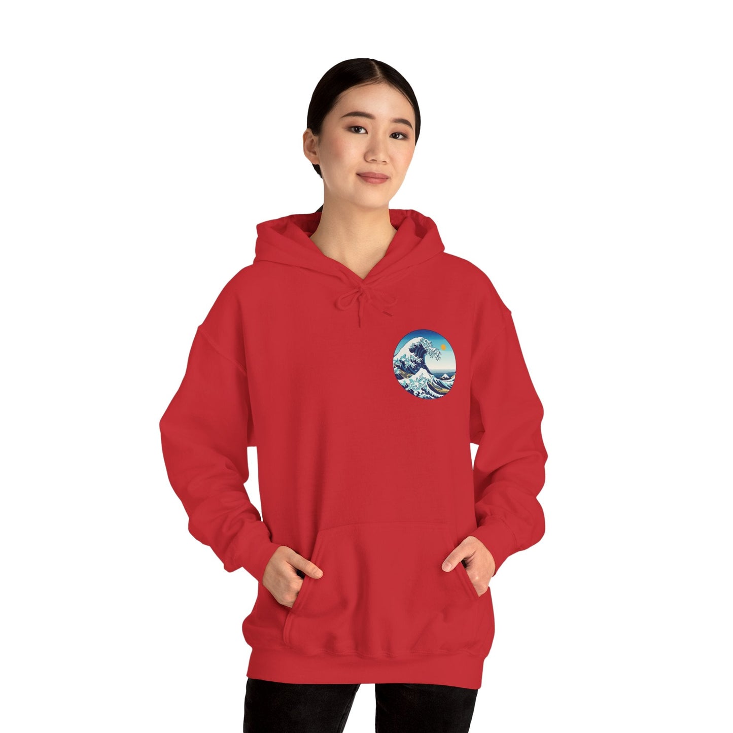 Ocean Wave Graphic Hoodie, Cozy Unisex Sweatshirt, Nature Lover Gift, Beach Vibes Apparel, Art-Inspired Clothing Boho Wear