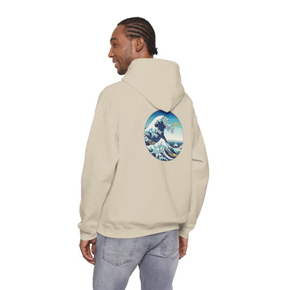 Ocean Wave Graphic Hoodie, Cozy Unisex Sweatshirt, Nature Lover Gift, Beach Vibes Apparel, Art-Inspired Clothing Printify