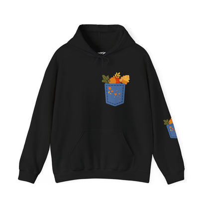 Floral Pocket Hoodie - Cozy Unisex Sweatshirt for Gardening Lovers Printify