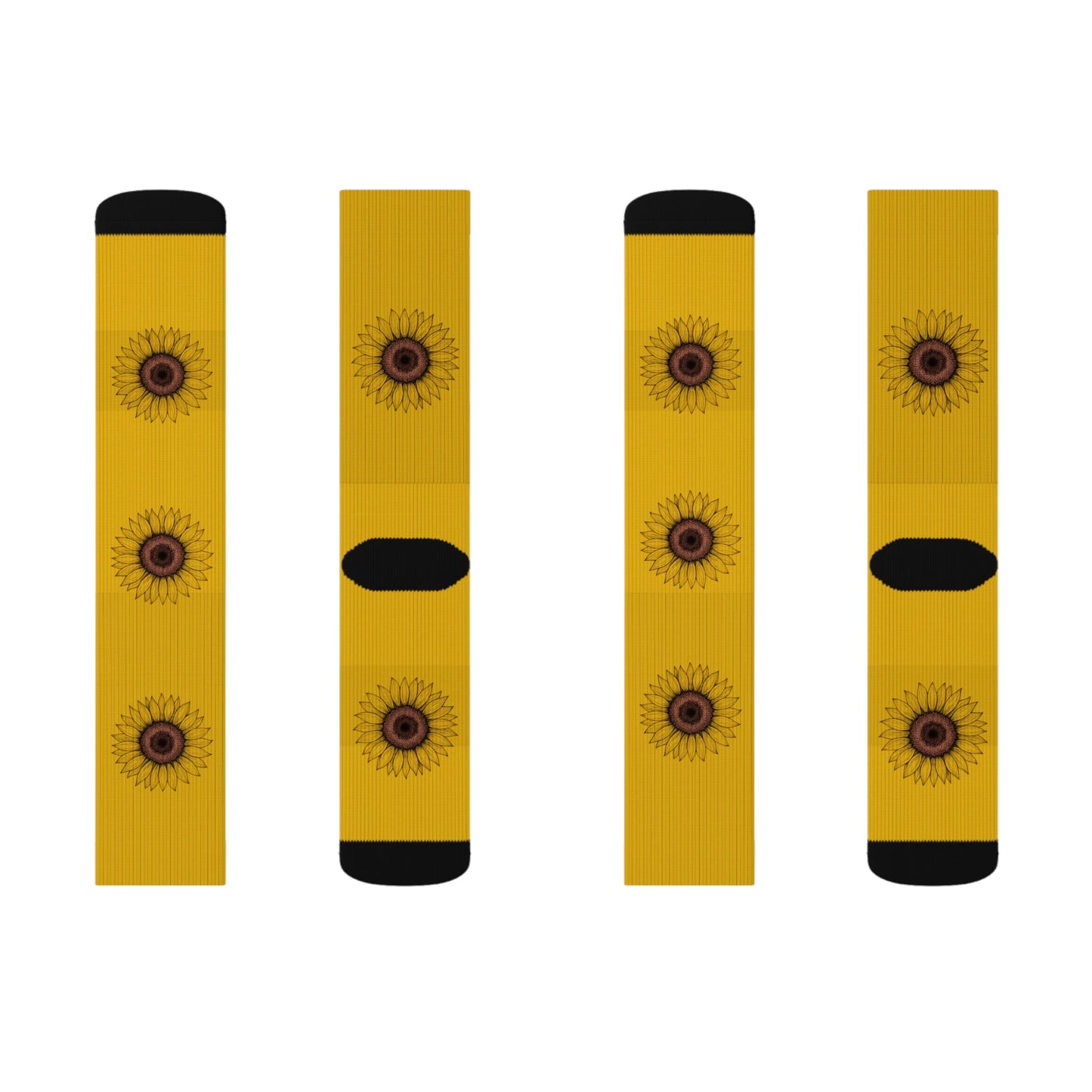 Sunflower Sublimation Socks | Cozy Gift for Plant Lovers Printify