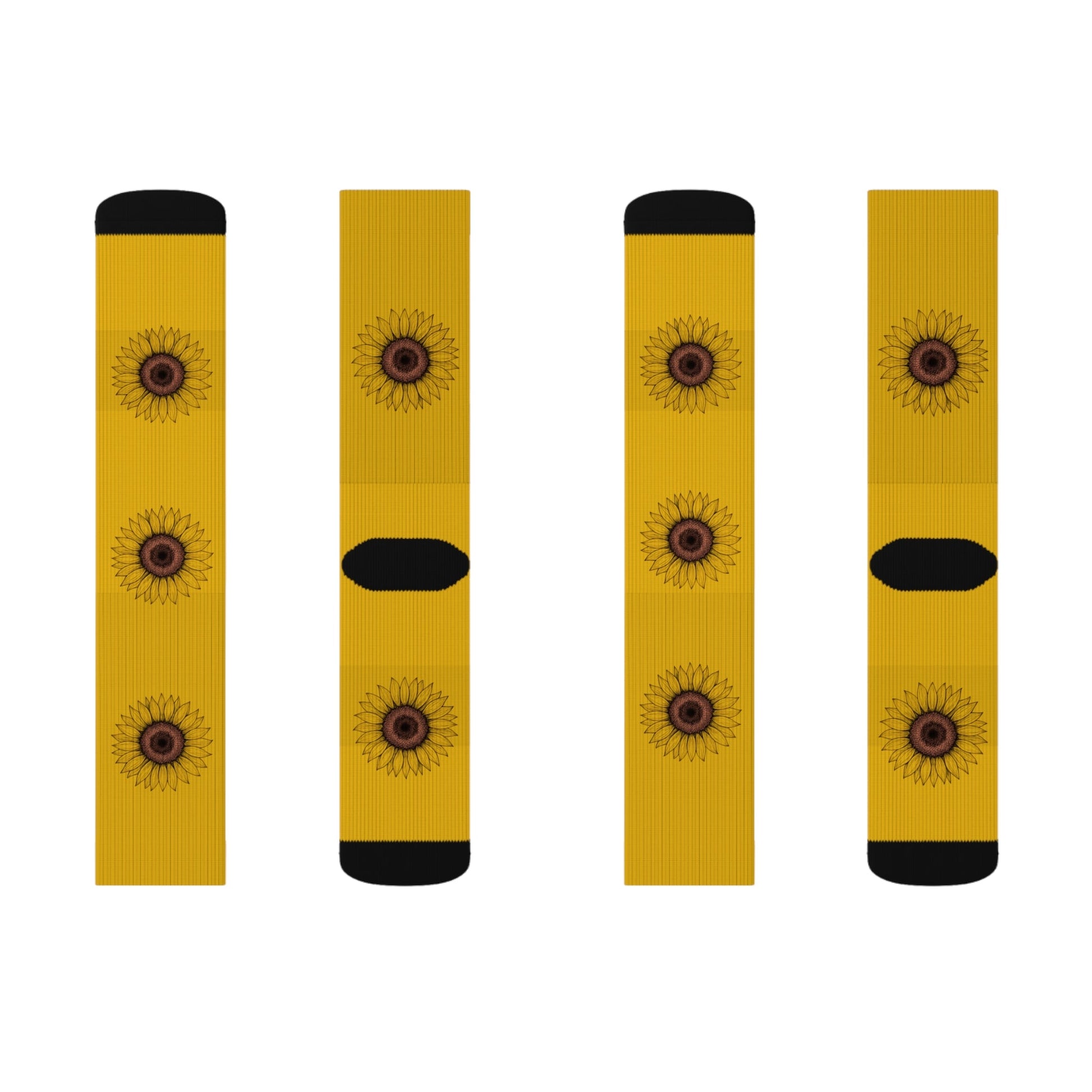 Sunflower Sublimation Socks | Cozy Gift for Plant Lovers Printify