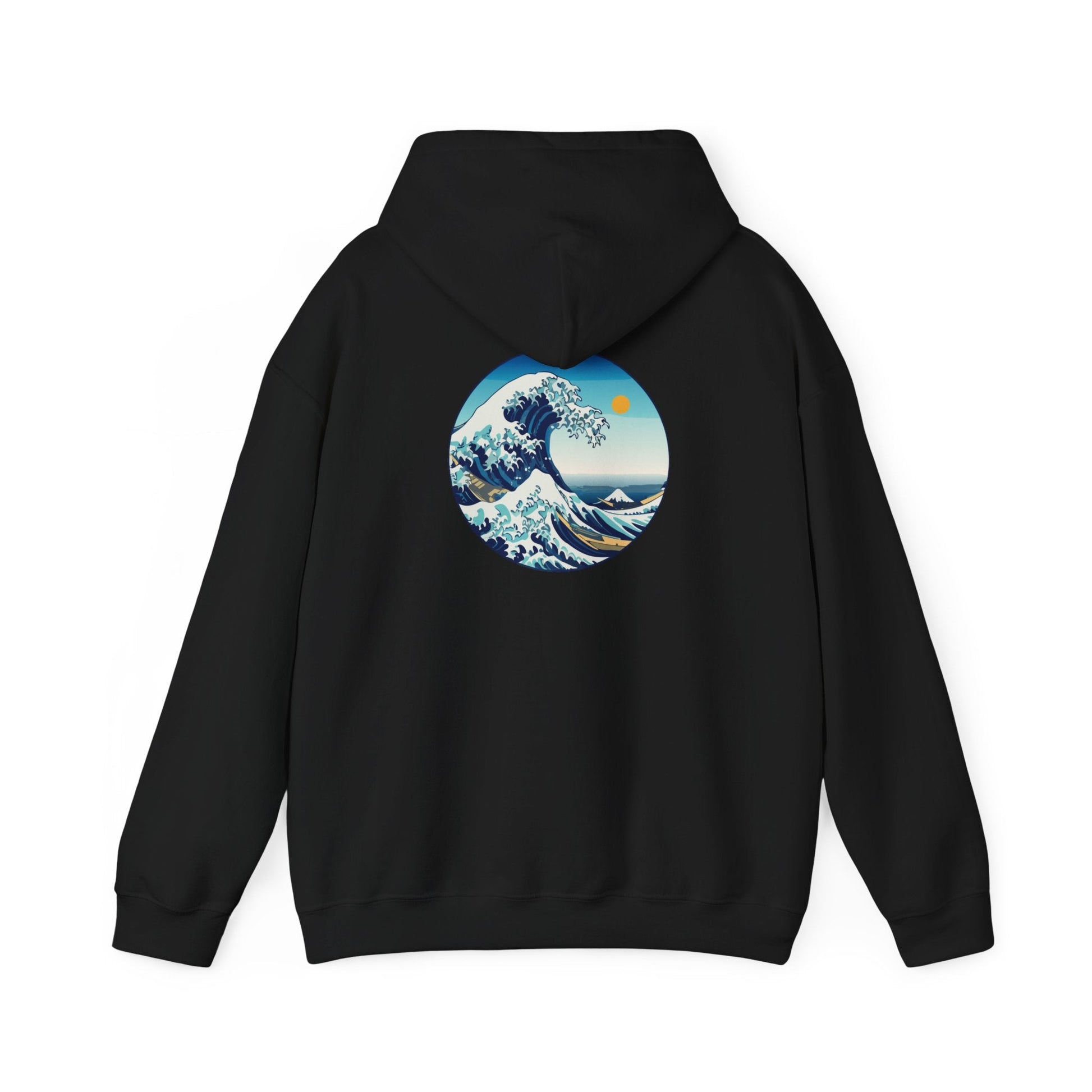 Ocean Wave Graphic Hoodie, Cozy Unisex Sweatshirt, Nature Lover Gift, Beach Vibes Apparel, Art-Inspired Clothing Printify
