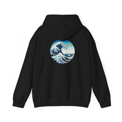 Ocean Wave Graphic Hoodie, Cozy Unisex Sweatshirt, Nature Lover Gift, Beach Vibes Apparel, Art-Inspired Clothing Printify
