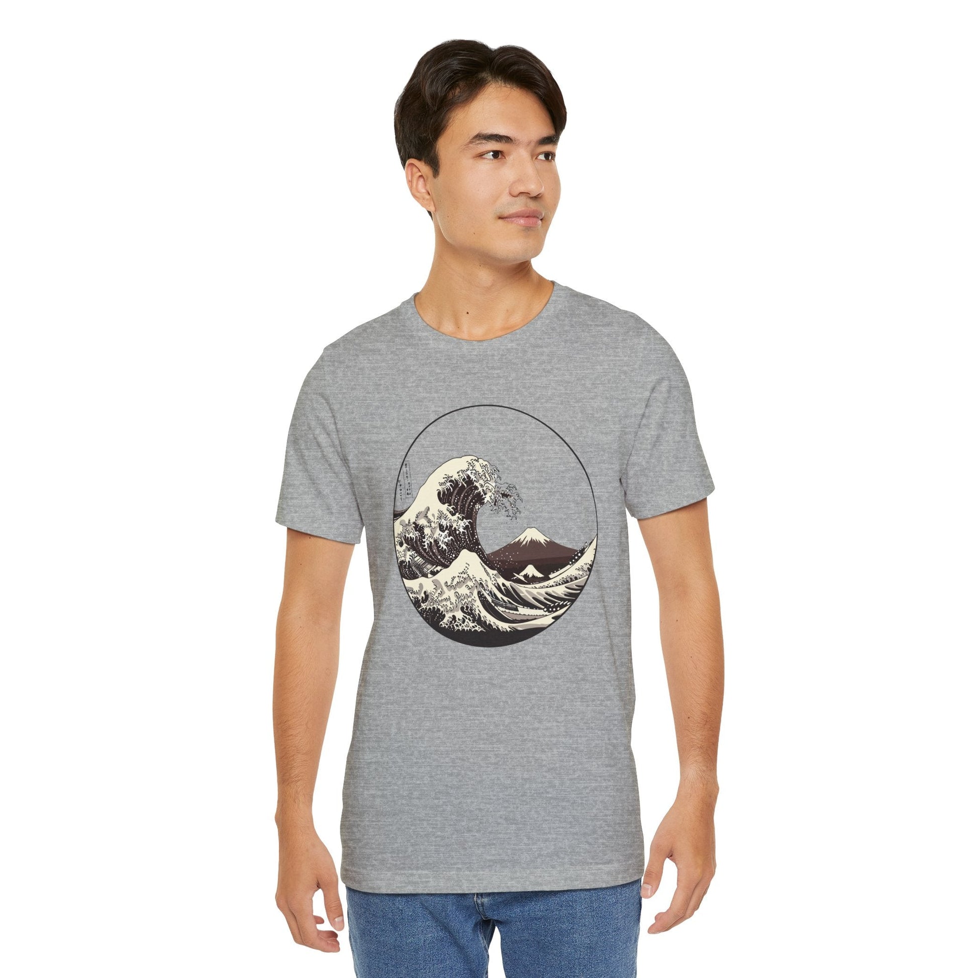 Ocean Wave Graphic Tee | Cool Casual Wear, Beach Lover Gift, Art Inspired Shirt, Summer Attire, Gift for Him/Her Printify