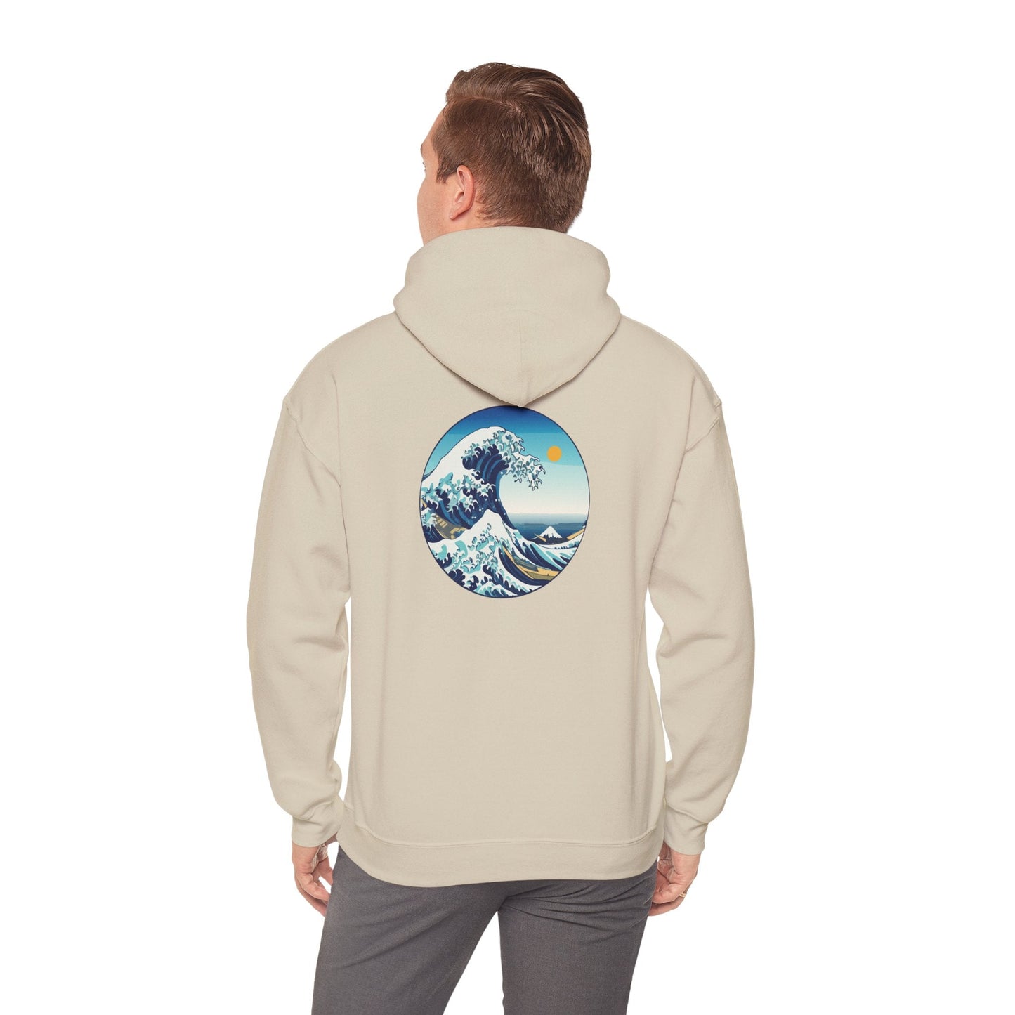 Ocean Wave Graphic Hoodie, Cozy Unisex Sweatshirt, Nature Lover Gift, Beach Vibes Apparel, Art-Inspired Clothing Printify