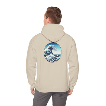 Ocean Wave Graphic Hoodie, Cozy Unisex Sweatshirt, Nature Lover Gift, Beach Vibes Apparel, Art-Inspired Clothing Printify