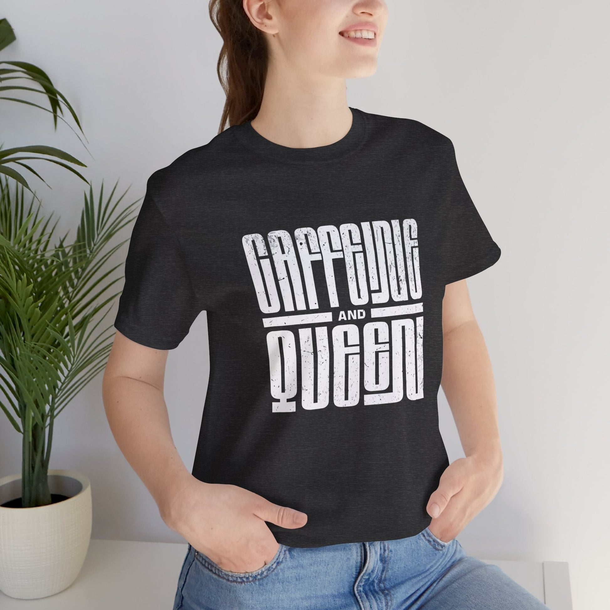 T-Shirt for Coffee Lovers - Caffeine Queen Design Boho Wear