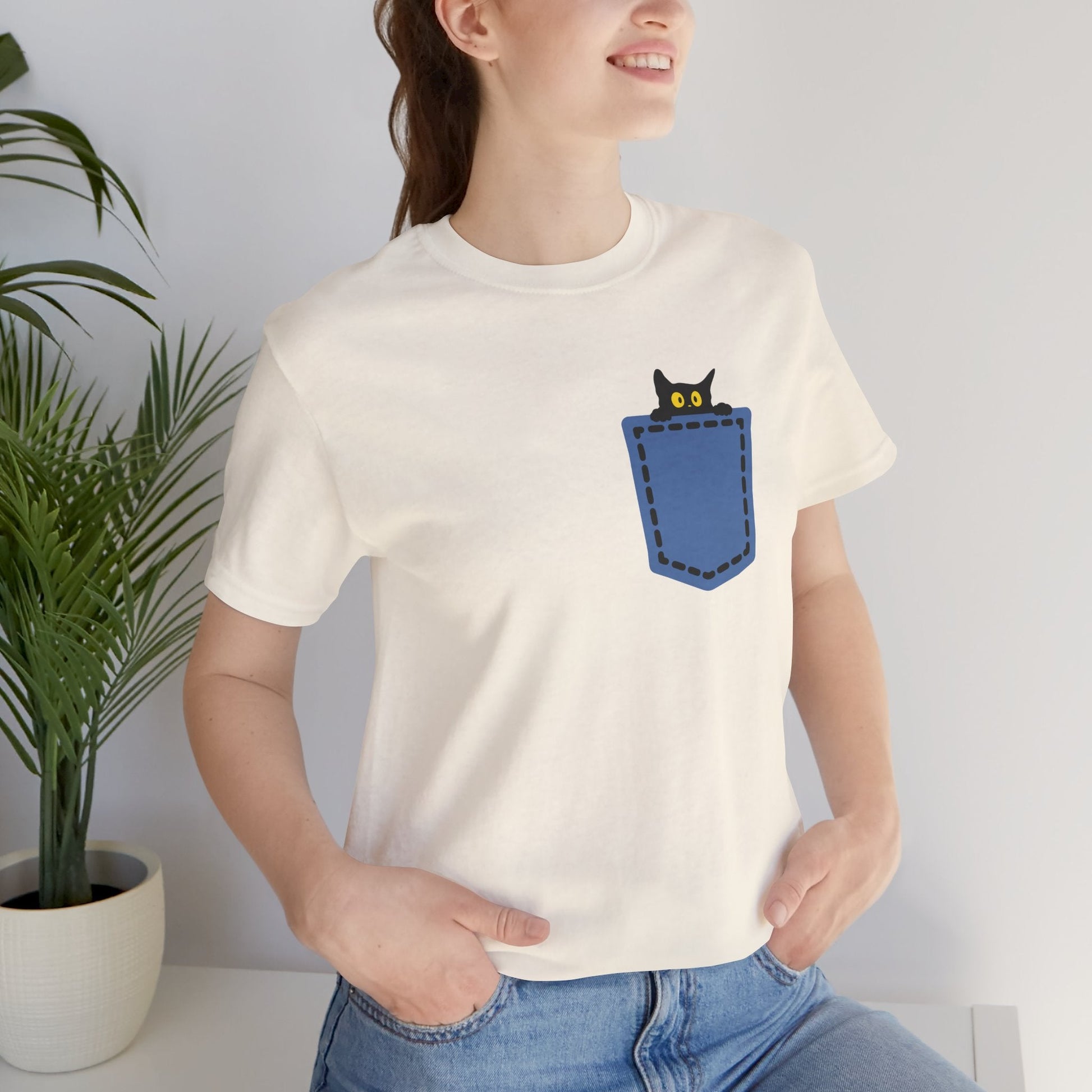 Cat Pocket Tee Boho Wear