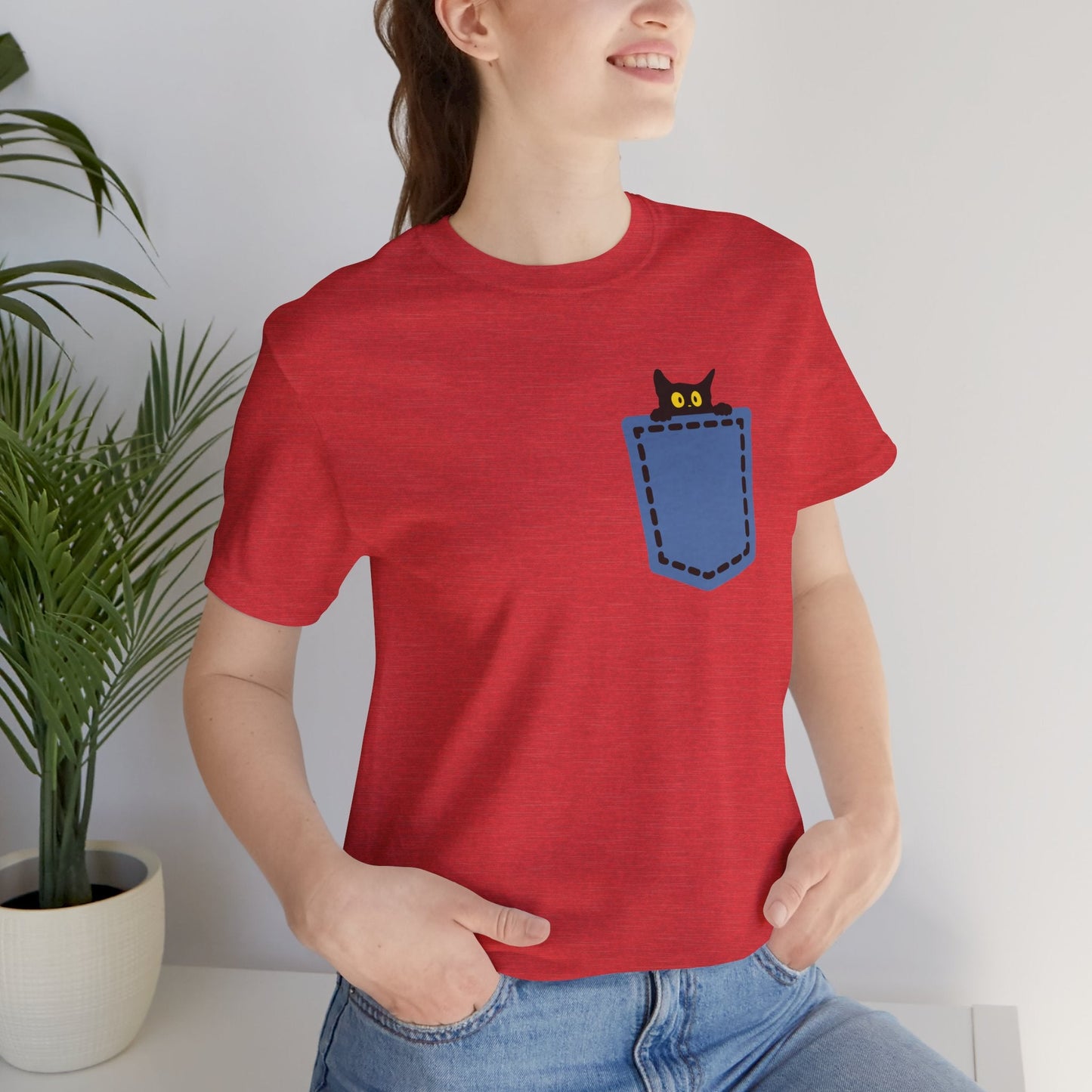 Cat Pocket Tee Boho Wear