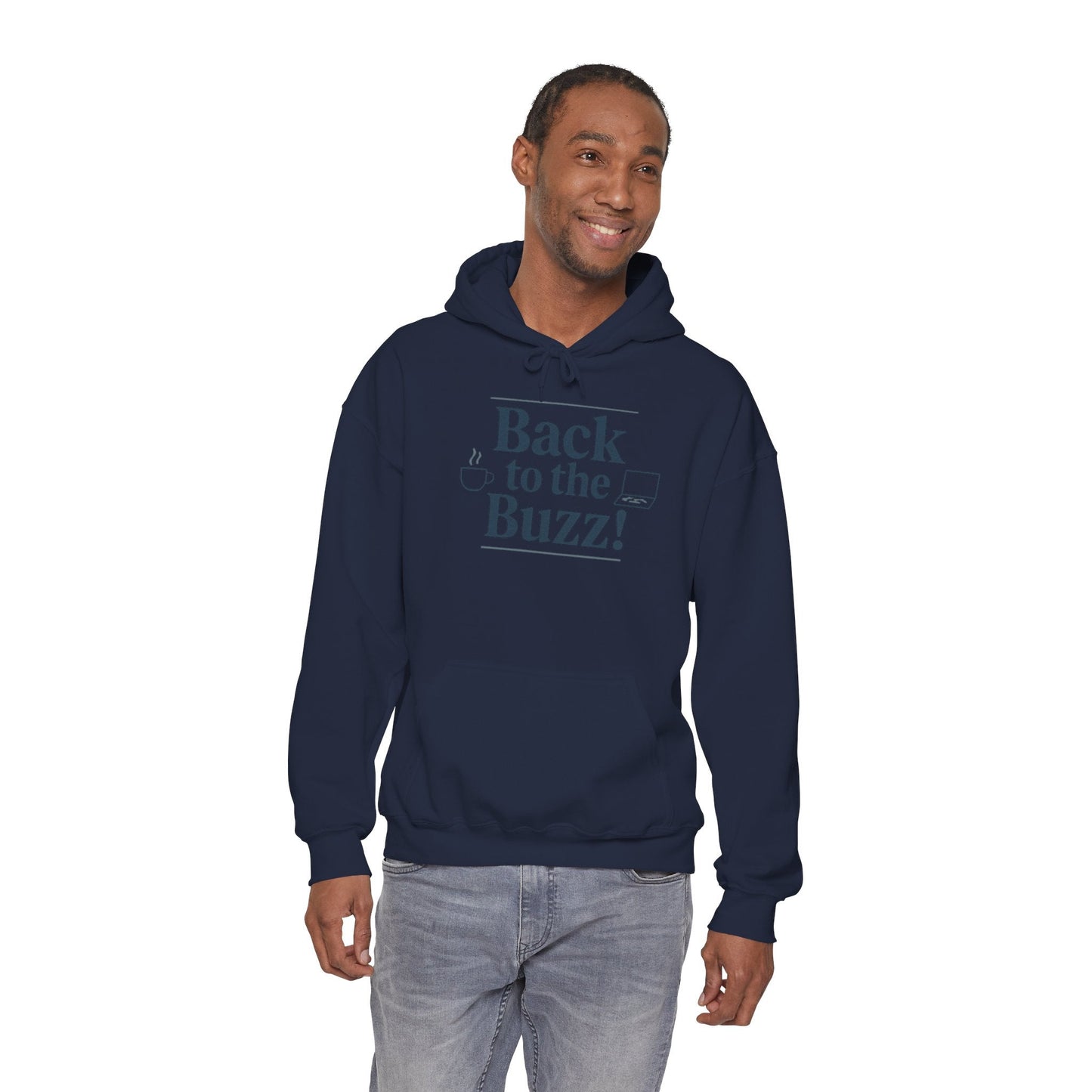 Hooded Sweatshirt - 'back to the buzz' Design Printify