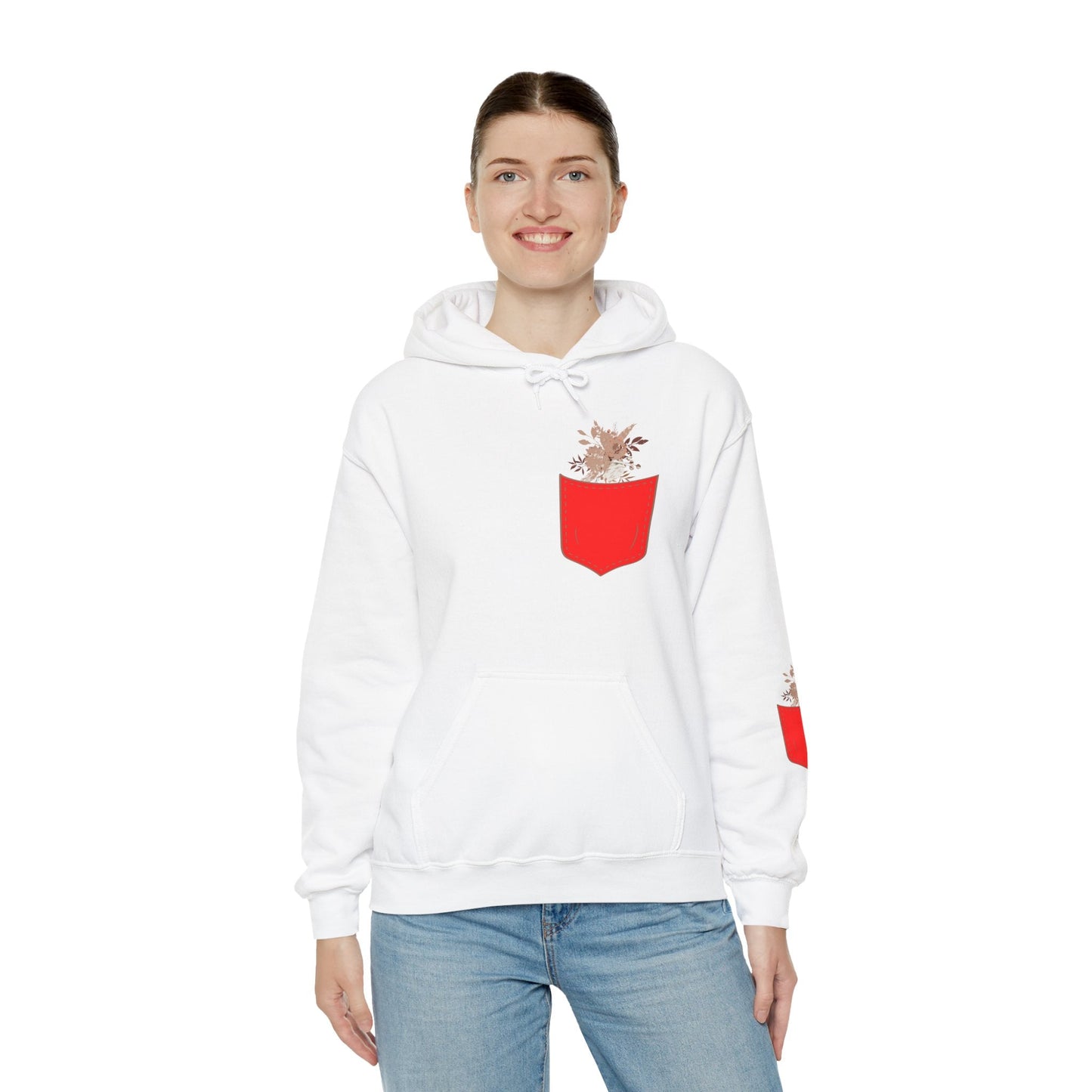 Funny Botanic Autumn Unisex Hoodie Sweatshirt with Pocket Flowers Printify