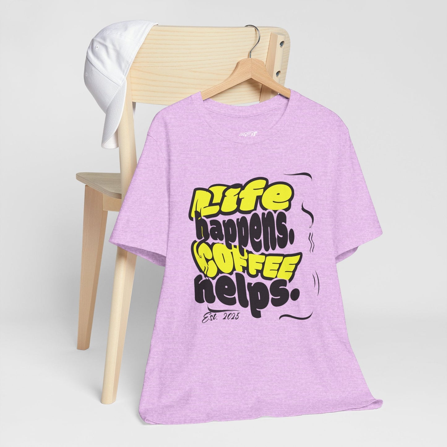 Coffee Lover T-Shirt - Life happens Coffee helps Boho Wear