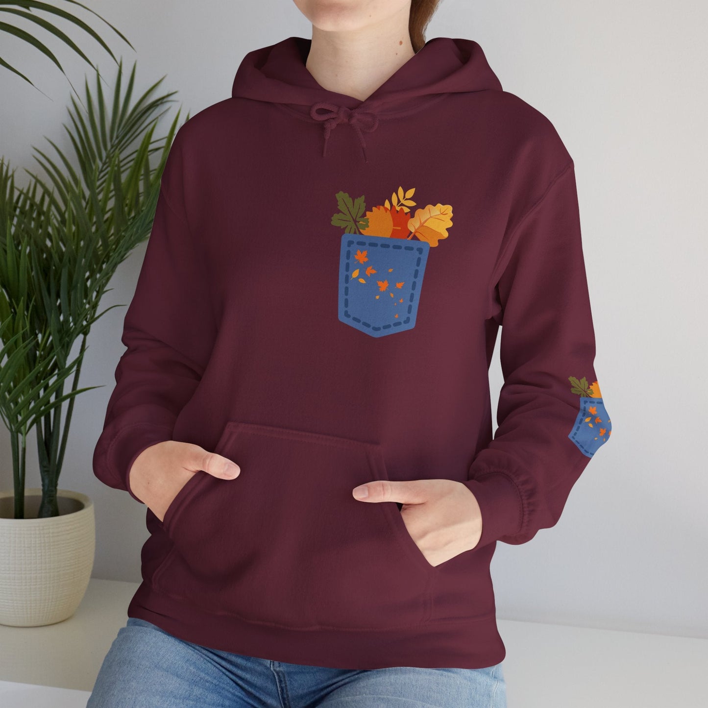 Floral Pocket Hoodie - Cozy Unisex Sweatshirt for Gardening Lovers Boho Wear