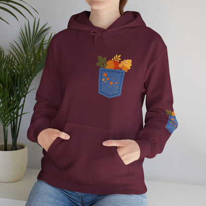 Floral Pocket Hoodie - Cozy Unisex Sweatshirt for Gardening Lovers Boho Wear