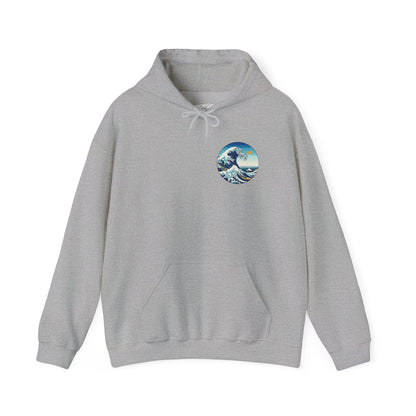 Ocean Wave Graphic Hoodie, Cozy Unisex Sweatshirt, Nature Lover Gift, Beach Vibes Apparel, Art-Inspired Clothing Printify