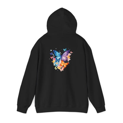 Colorful Butterfly Hoodie - Artistic Unisex Sweatshirt for Spring Adventures Printify