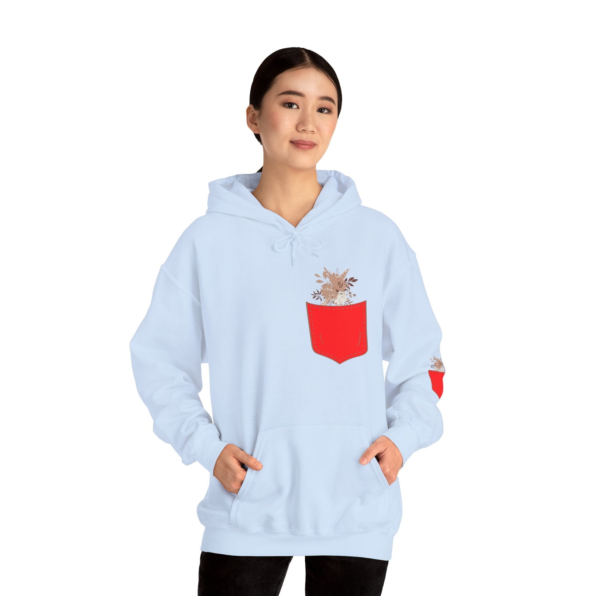 Funny Botanic Autumn Unisex Hoodie Sweatshirt with Pocket Flowers Printify