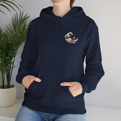 Ocean Wave Graphic Hoodie, Unisex Sweatshirt Gift, Beach Lover Apparel, Cozy Layering, Nature-Inspired Gift Printify