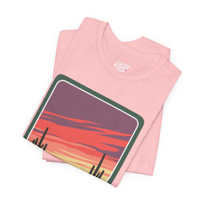 Desert Sunset Tee | Boho Style, Unisex Short Sleeve Shirt, Nature Lover Gift, Adventure Apparel, Outdoor Exploration Clothing Printify