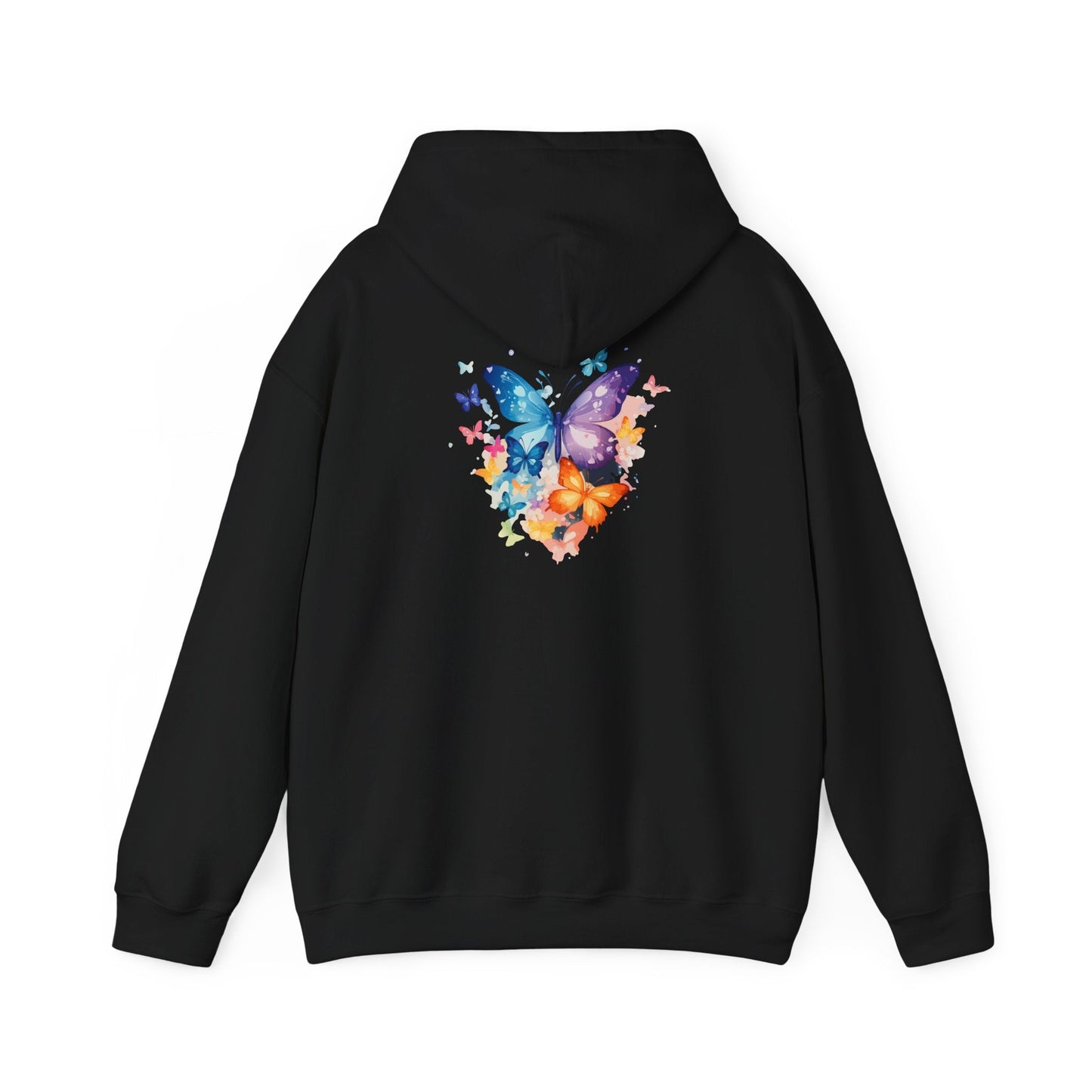 Colorful Butterfly Hoodie - Artistic Unisex Sweatshirt for Spring Adventures Printify
