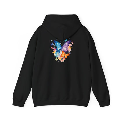 Colorful Butterfly Hoodie - Artistic Unisex Sweatshirt for Spring Adventures Printify
