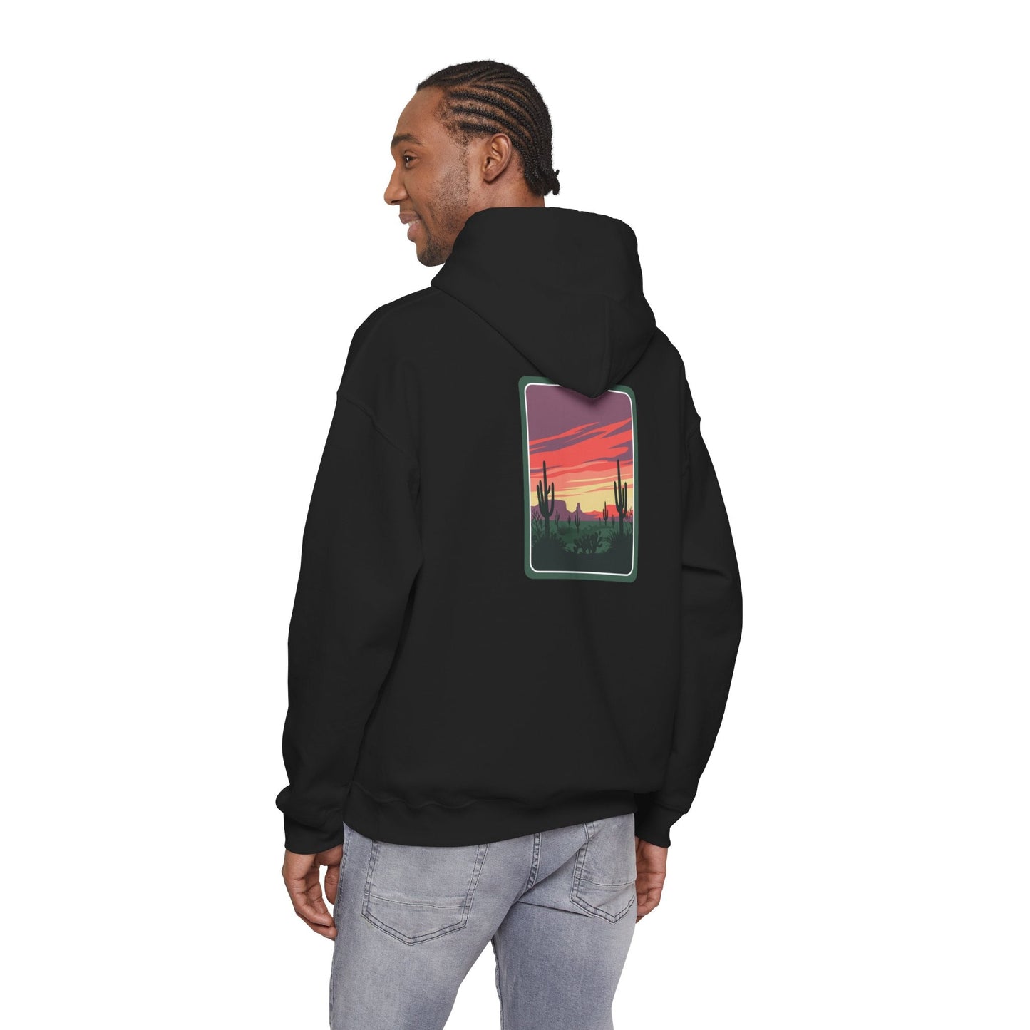 Desert Sunset Hoodie - Cozy Unisex Sweatshirt for Outdoor Lovers, Perfect for Gifts, Travel, Camping, and Relaxation Printify