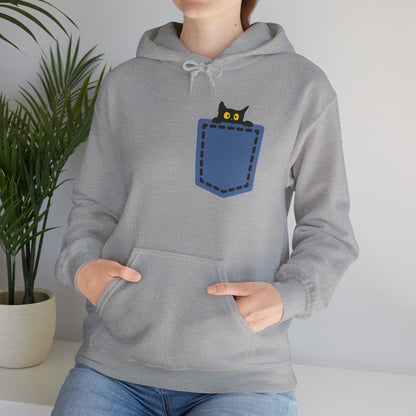 Cat Pocket Hoodie | Cute Cat Lover Gift, Unisex Printify