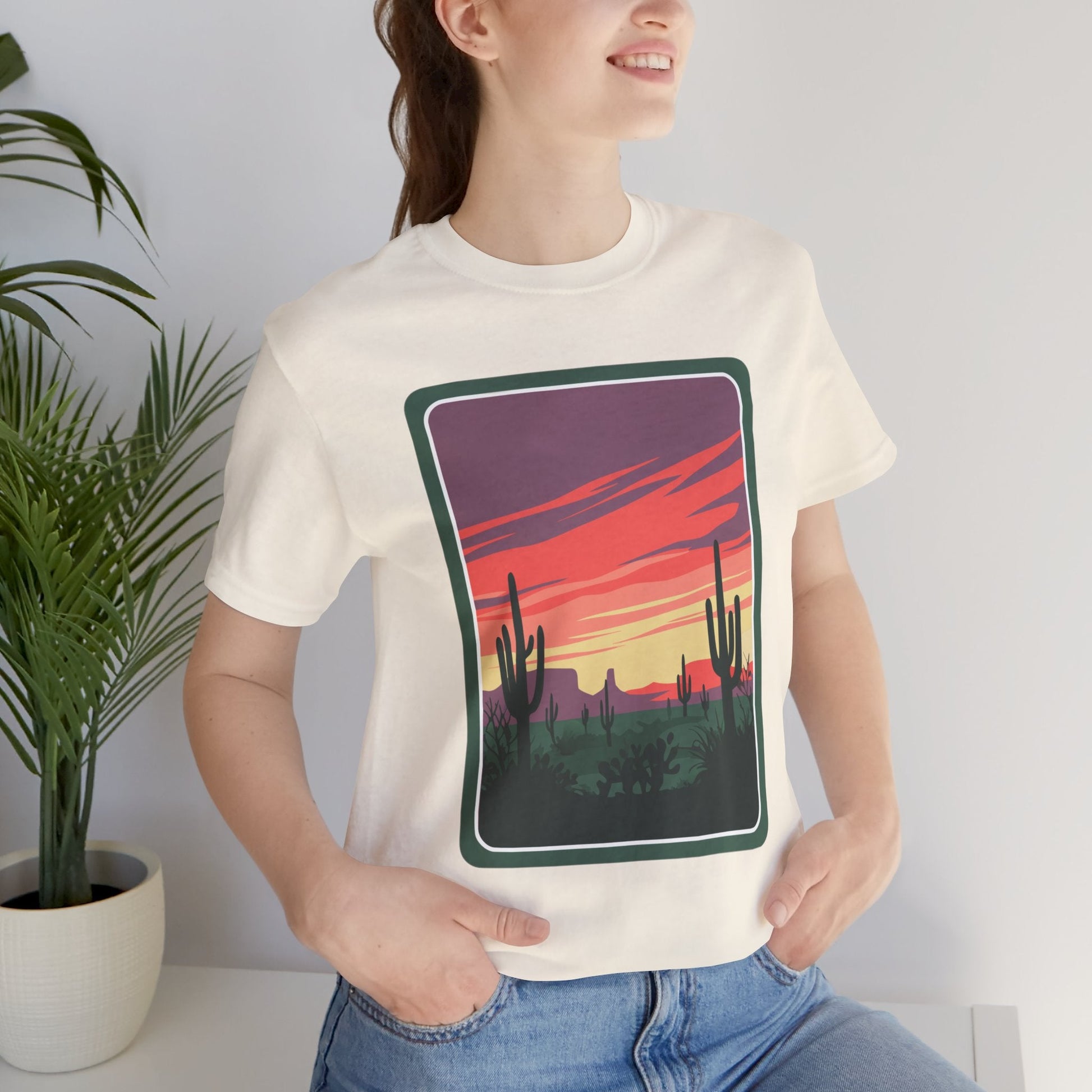 Desert Sunset Tee | Boho Style, Unisex Short Sleeve Shirt, Nature Lover Gift, Adventure Apparel, Outdoor Exploration Clothing Printify