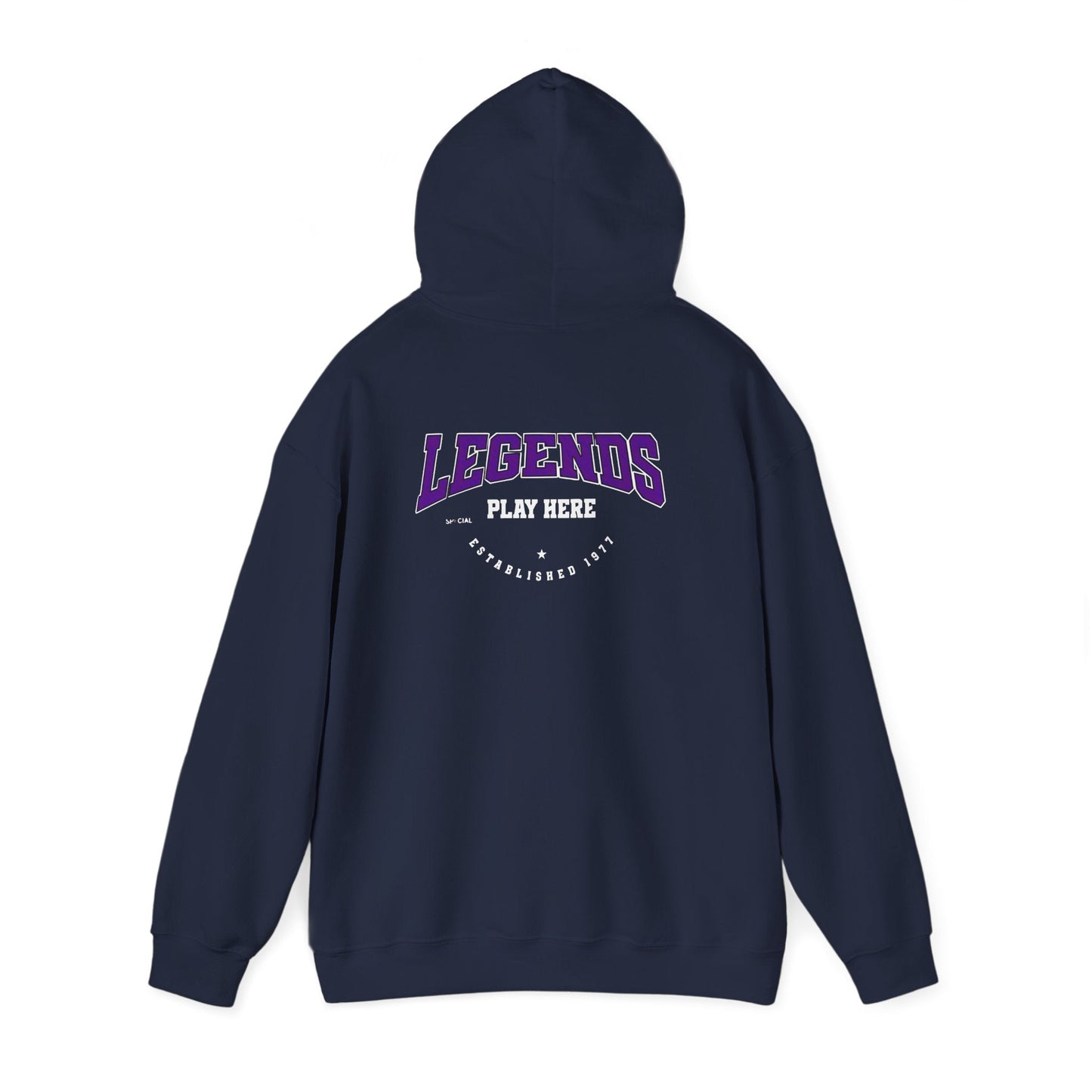 Legends Play Here Hoodie | Unisex Heavy Blend™ Sweatshirt for Gamers, Casual Wear, Friends Gatherings, Cozy Gift Ideas, Unique Style Boho Wear